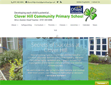 Tablet Screenshot of cloverhillprimary.org